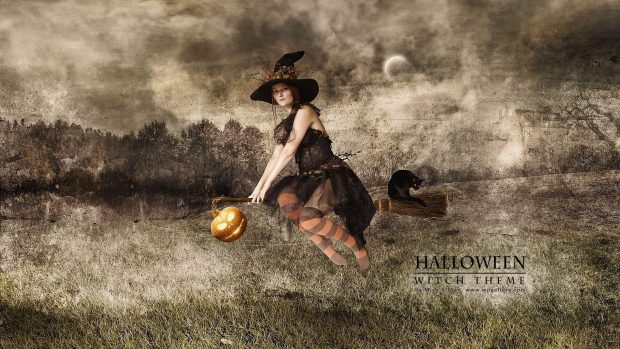 Witch Halloween 4K UHD Wallpaper.