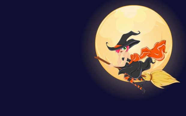 Witch Halloween Wallpaper HD Free download.