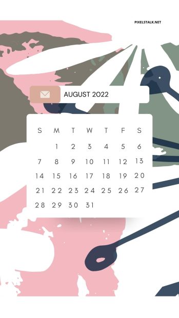 1080x1920 August 2022 Calendar iPhone Wallpaper Free download.