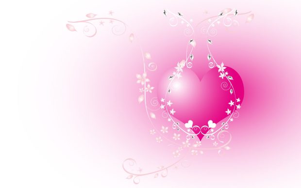 1920x1200 The pink heart on Valentine Day wallpaper.