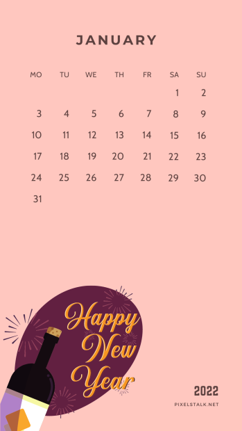 2022 January Calendar iPhone Backgrounds (4).
