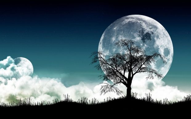 3D HD Desktop Wallpaper Moon.