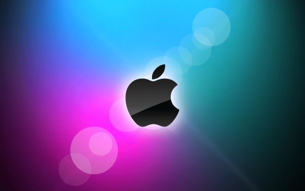 4K Apple Backgrounds Neon.