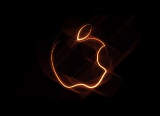 4K Apple Wallpaper Black Gold.