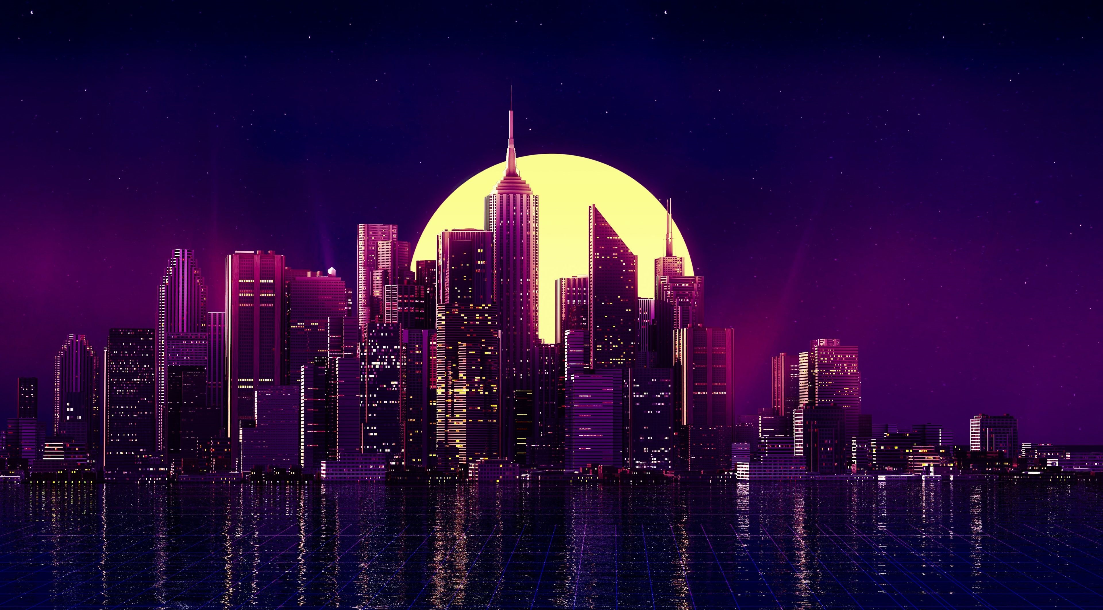 Sunset City Android wallpaper - Android HD wallpapers