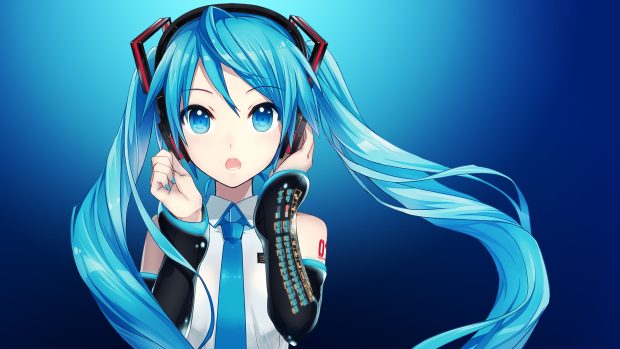 4K Cute Hatsune Miku Background.