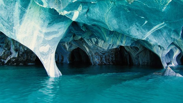 4K Marble Wallpaper Blue Cave.