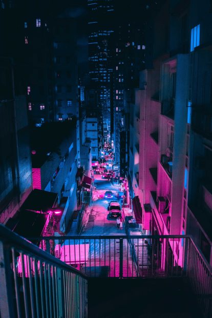 4K Wallpaper Phone Wallpaper City Night Light.