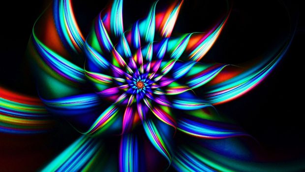 Abstract 3D Flower Wallpaper.