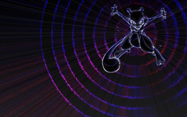 Abstract Mewtwo Wallpaper HD.