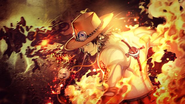 Ace One Piece HD Wallpaper Fire Punch.