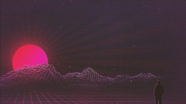 Aesthetic 80s Background.