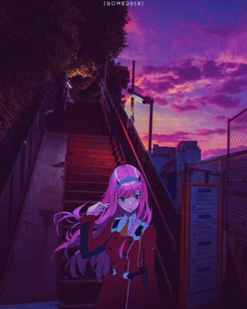 Aesthetic Anime Background HD Zero Two.