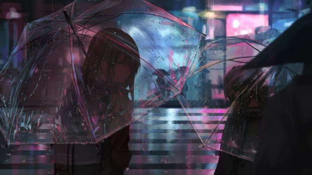 Aesthetic Anime Backgrounds HD Rain.