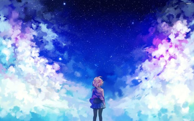 Aesthetic Anime Girl HD Wallpaper Free download.