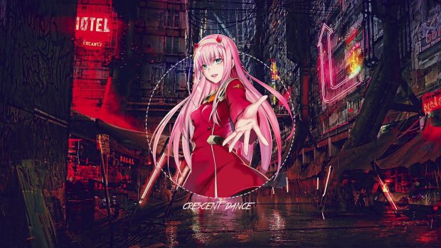 Aesthetic Background Laptop Zero Two.