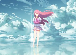 Aesthetic Backgrounds Anime Backgrounds Girl Sky.