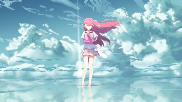 Aesthetic Backgrounds Anime Backgrounds Girl Sky.