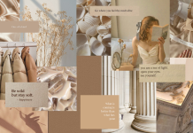 Aesthetic Beige Backgrounds Collage.