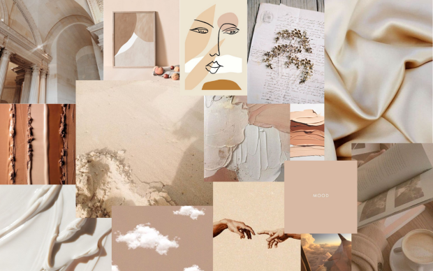 Aesthetic Beige Backgrounds HD Collage.