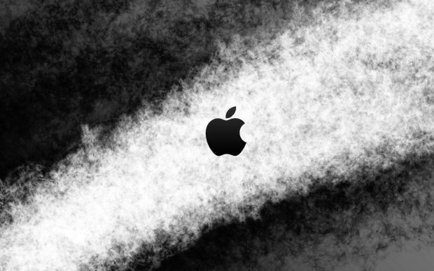 Aesthetic Black And White Wallpaper Apple Logo.