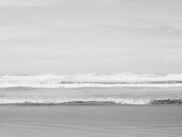 Aesthetic Black And White Wallpaper Beach.