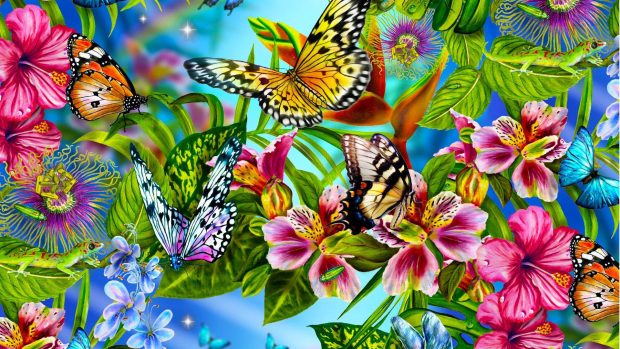 Aesthetic Butterfly Backgrounds Colorful.