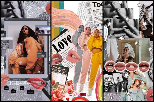 Aesthetic Collage Desktop Wallpaper.