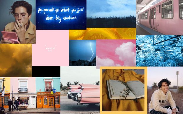 Aesthetic Collage Wallpaper Laptop High Quality.
