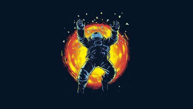 Aesthetic Cool Astronaut Wallpaper HD.