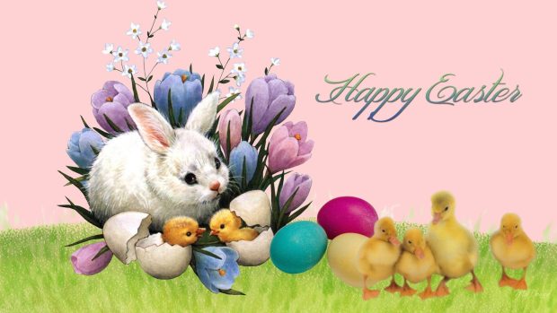 Aesthetic Easter Bunny Wallpaper HD Free Download.