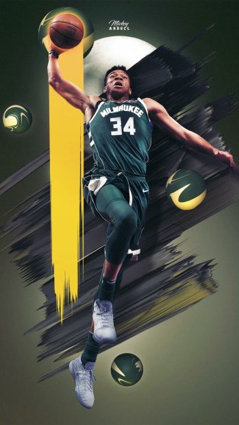 Aesthetic Giannis Antetokounmpo Wallpaper HD.