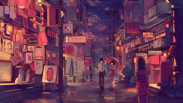 Aesthetic Japanese Wallpaper Anime.