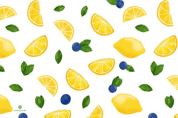 Aesthetic Lemon Background.