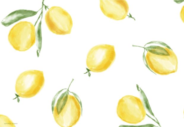 Aesthetic Lemon Desktop Background.