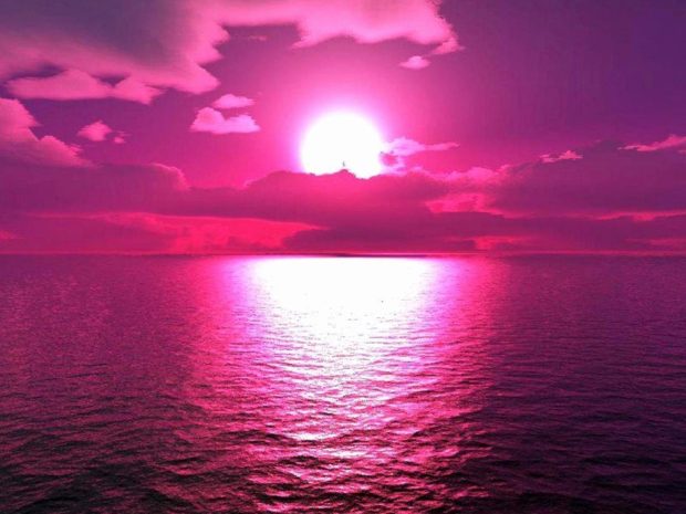 Aesthetic Light Pink Wallpaper Desktop Sunrise.