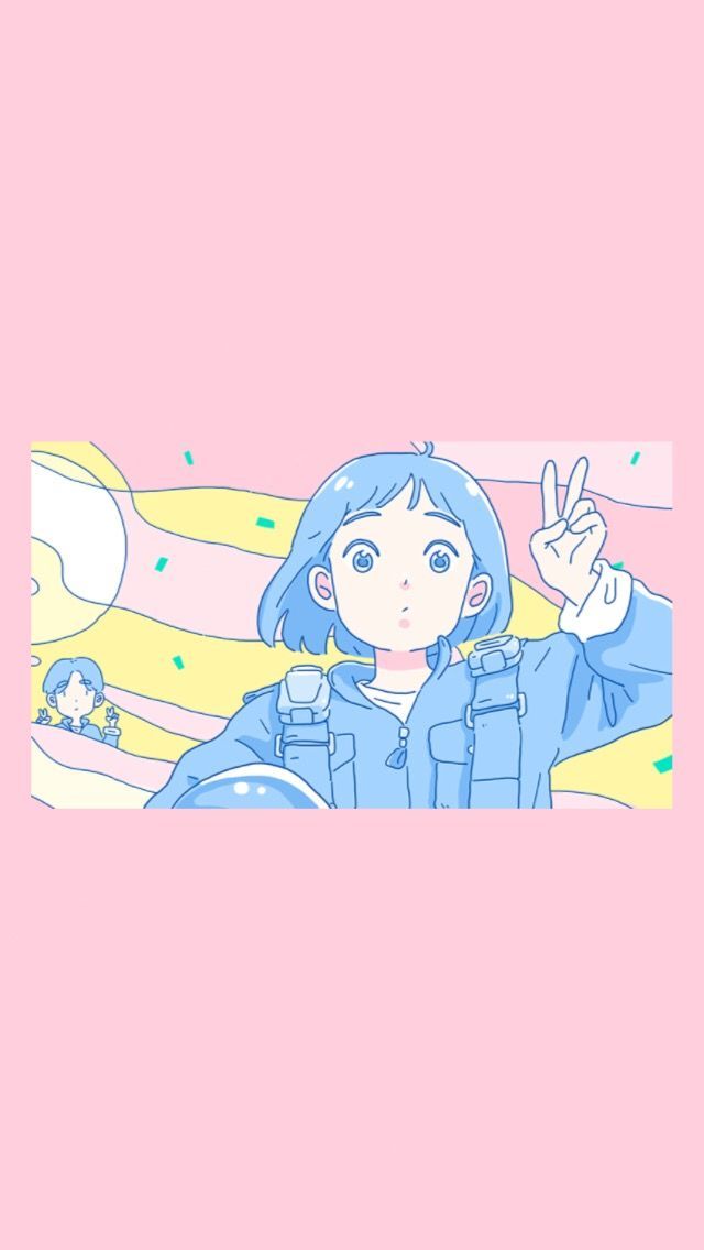 Girl Light Pink Anime Wallpaper  Anime Aesthetic Wallpaper Phone