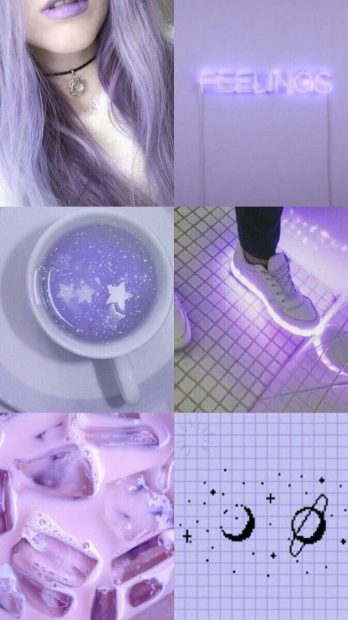 Aesthetic Light Purple Wallpaper Free Download.