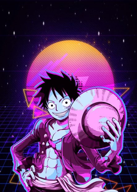 Aesthetic Luffy One Piece Background.