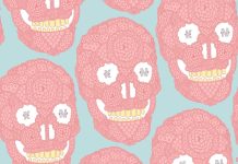 Aesthetic Mac Wallpaper Pink Skull.