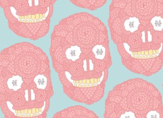 Aesthetic Mac Wallpaper Pink Skull.