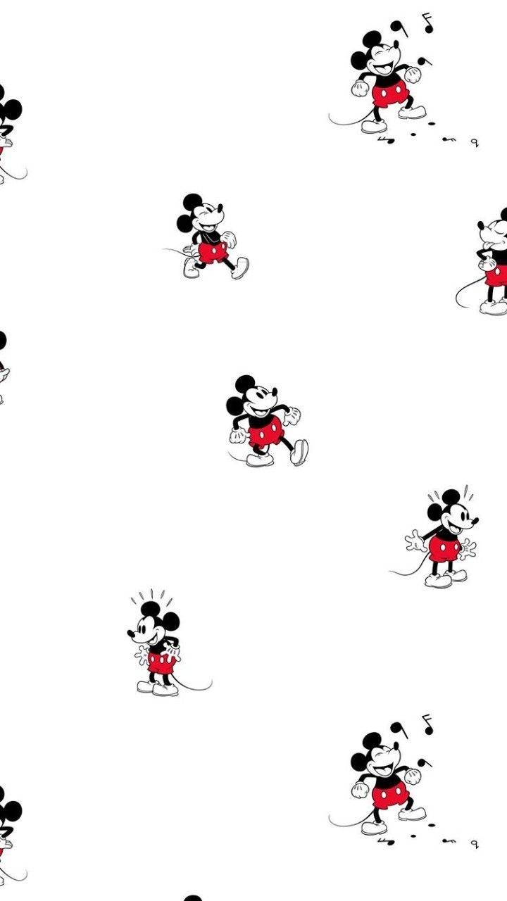 Mickey Mouse black and white cute phone wallpaper  검은 배경 미키 마우스 마우스