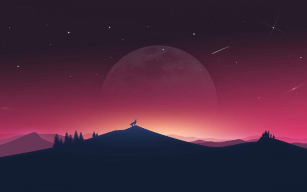 Aesthetic Moon Background Free Download.