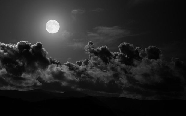 Aesthetic Moon Dark Wallpaper HD Free download.