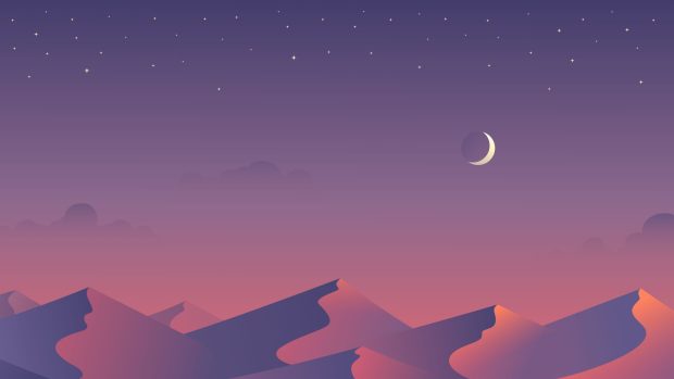 Aesthetic Moon Wallpaper Desktop.