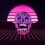 Aesthetic Neon Wallpaper Skull.
