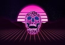 Aesthetic Neon Wallpaper Skull.