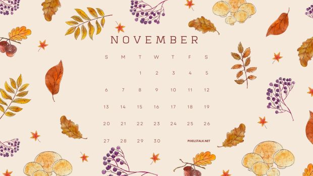 Aesthetic November 2022 Calendar Background HD.