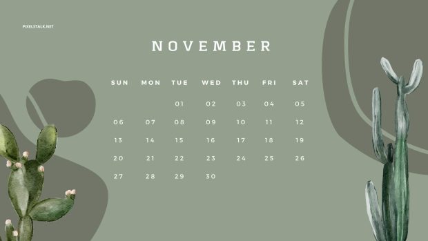 Aesthetic November 2022 Calendar Wallpaper HD.