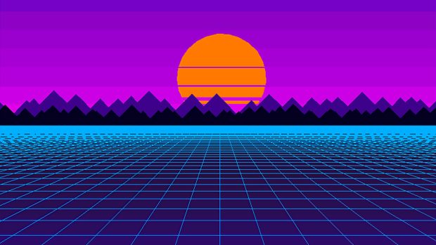 Aesthetic Outrun Wallpaper HD.